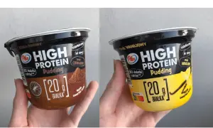 Pudding proteinowy Lidl: czekoladowy i waniliowy, oba niskotłuszczowe, bez laktozy i dodatku cukrów. Czy jest zdrowy?